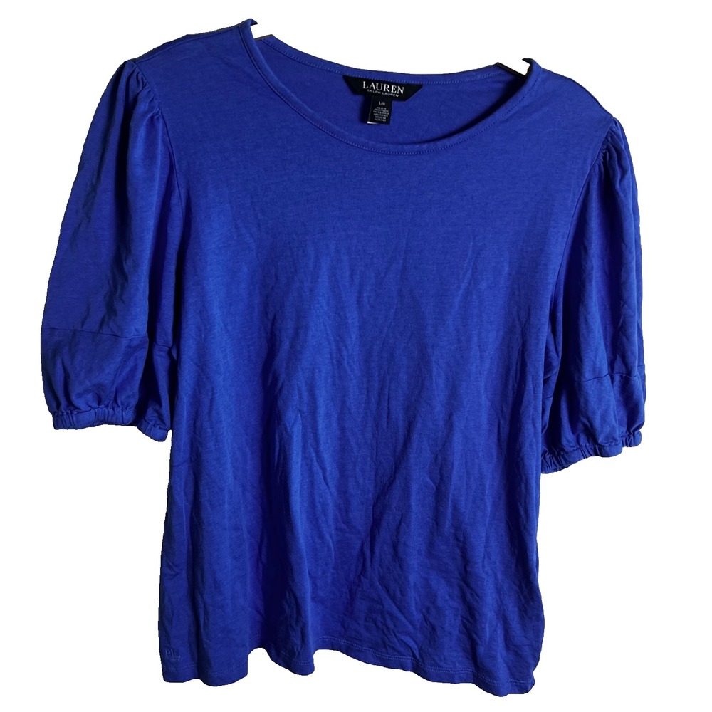 Ralph Lauren Black Label Round neck Short‎ Sleeve Royal Blue Old Money Large